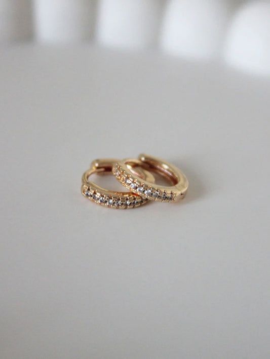 Thin Cubic Zirconia Huggies