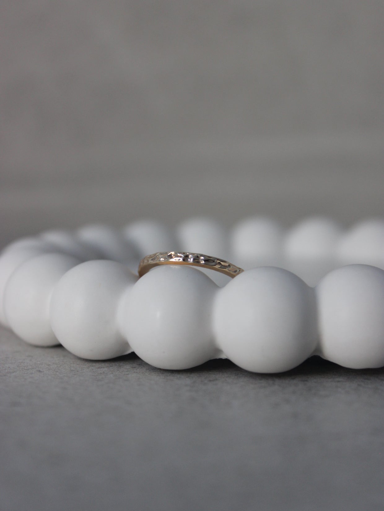 Thin Hammered Ring