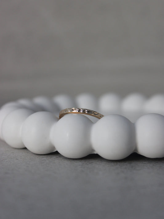 Thin Hammered Ring