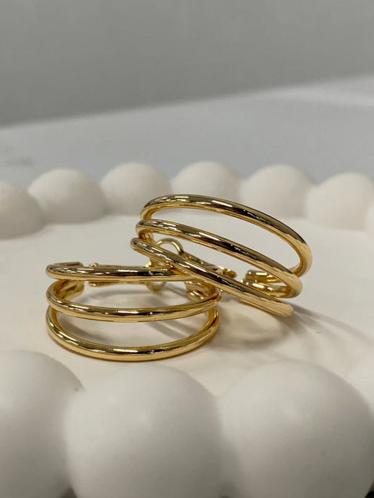Triple Lined Hoops