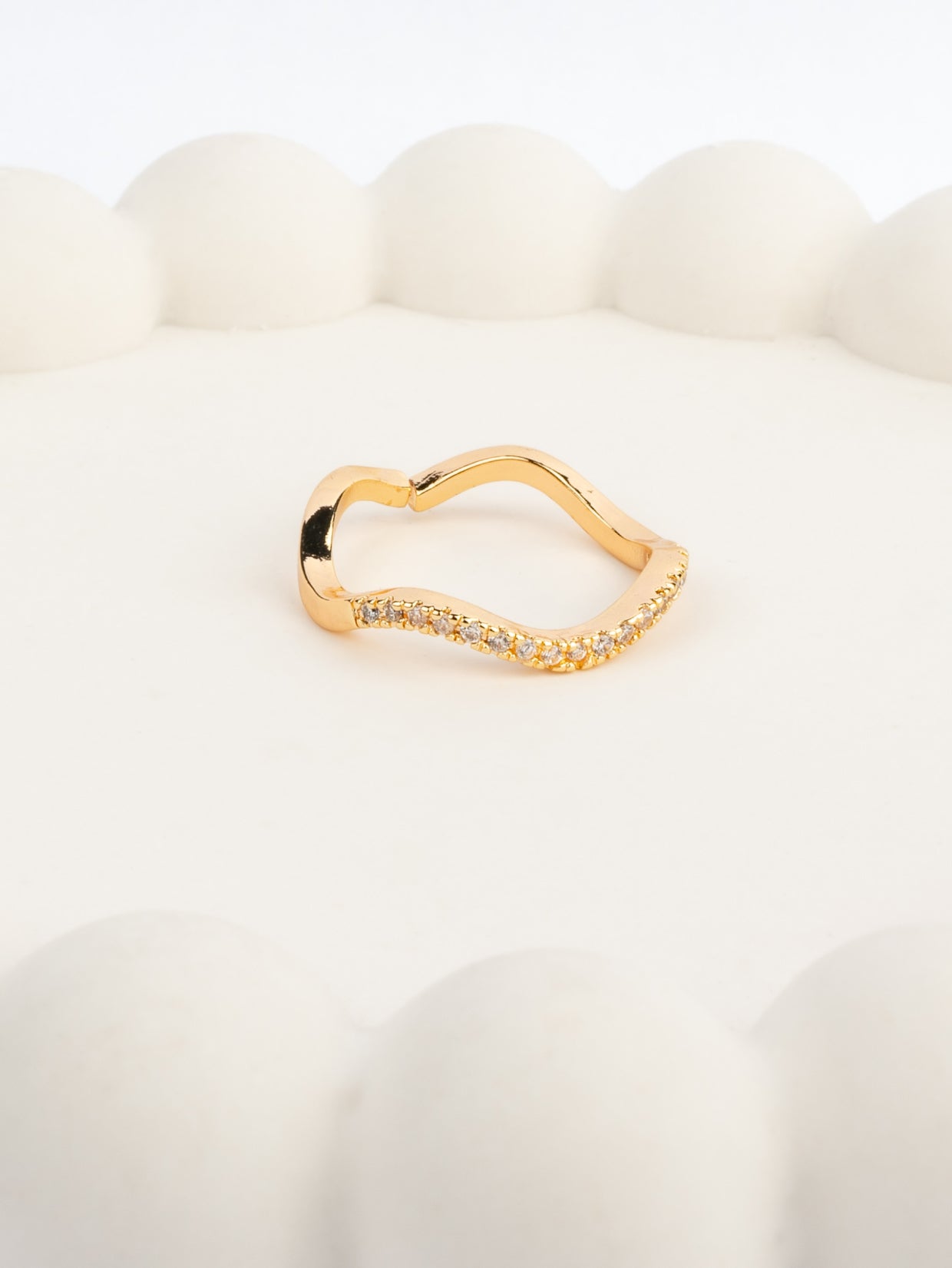 Wave Cubic Zirconia Ring