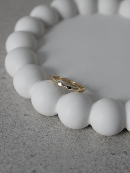 Wave Hammered Ring