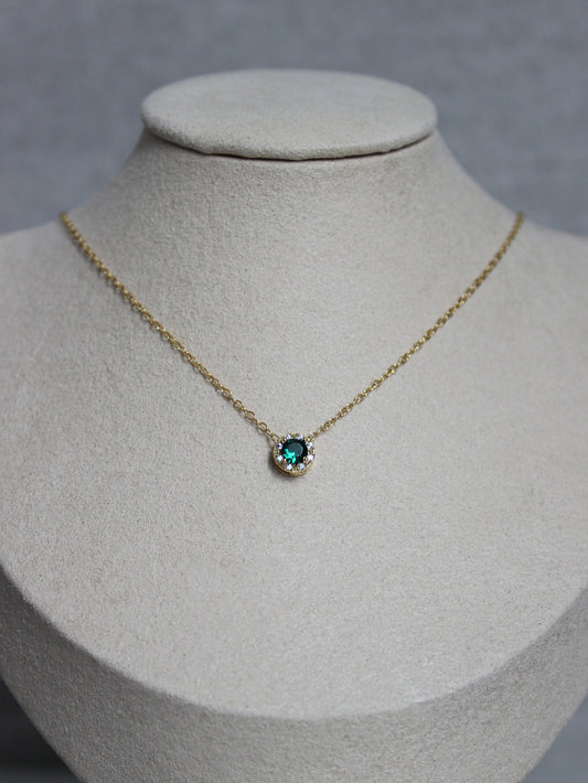 Vermeil Lucky Green Necklace