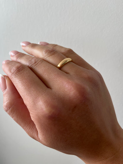 18K Gold Filled Thin Dome Ring