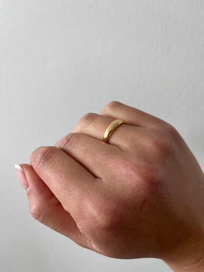 18K Gold Filled Thin Dome Ring