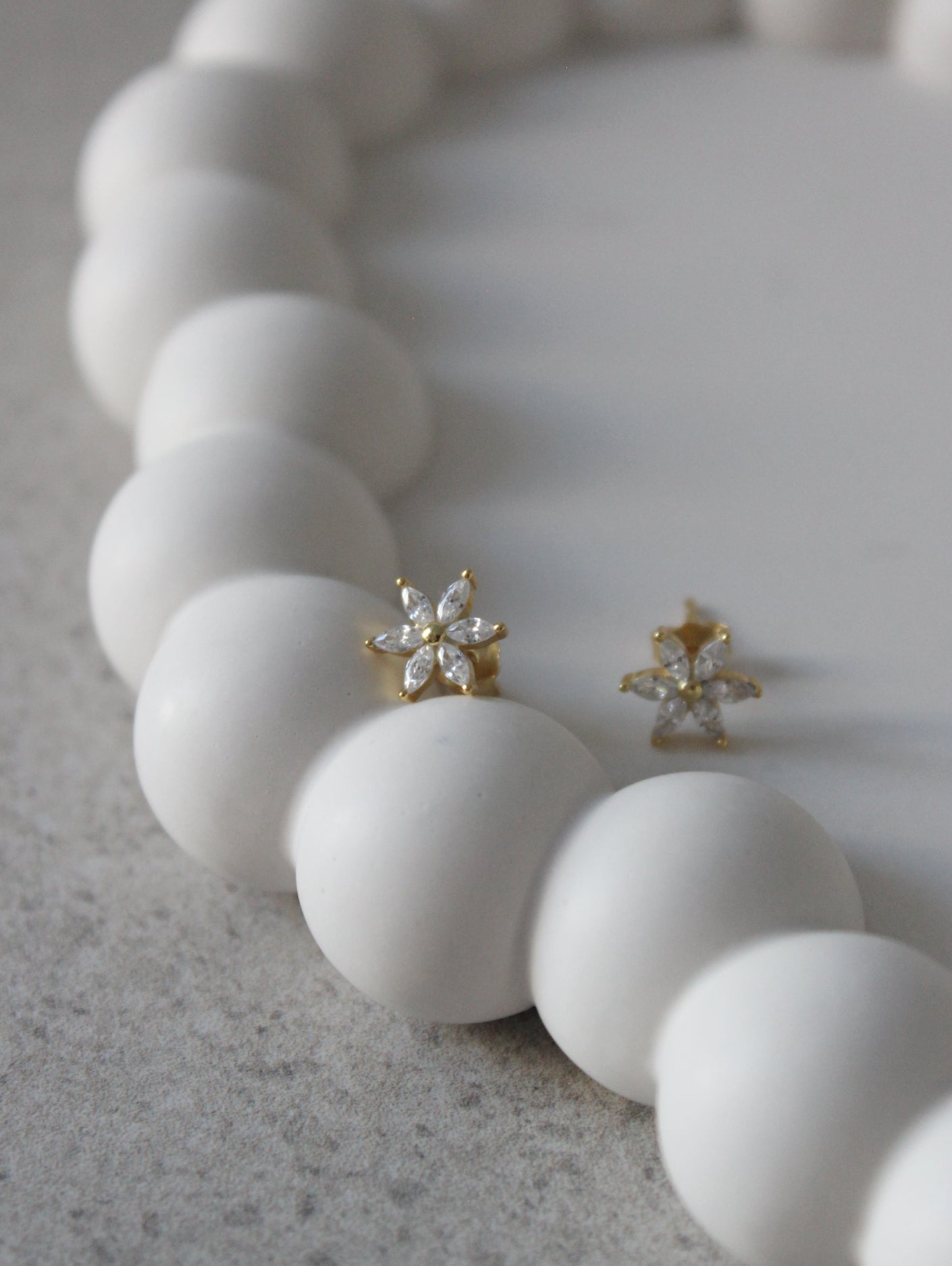 Vermeil 6 Stem Flower Studs