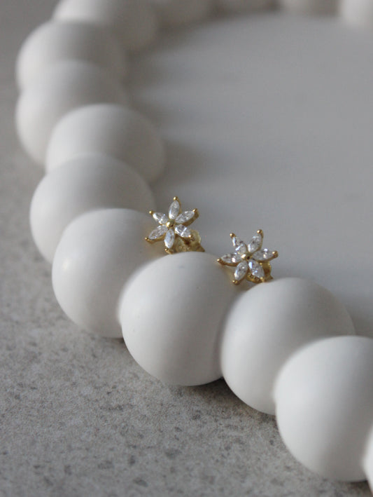 Vermeil 6 Stem Flower Studs