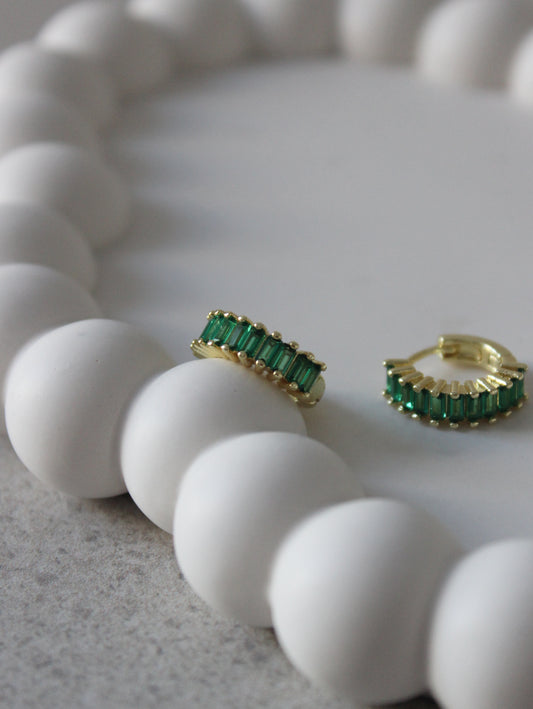 Vermeil Emerald Green Huggies