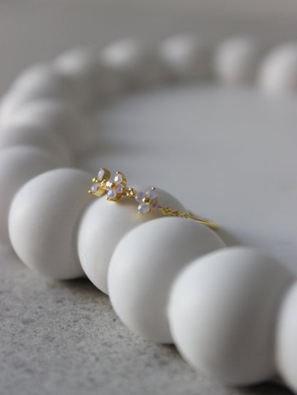 Vermeil Iridescent Triple Flower Ring