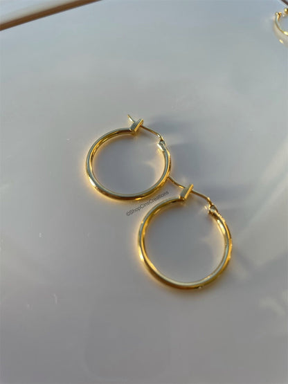 20MM Simple Gold Hoops