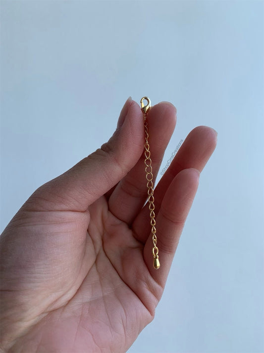 18k Gold Plated Extension Chain, Necklace Extender, Bracelet Extension, Extender Chain, Gold Plated