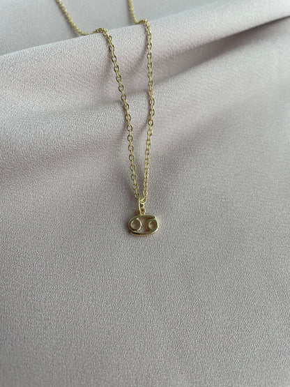 18K Plated Cancer Zodiac Necklace