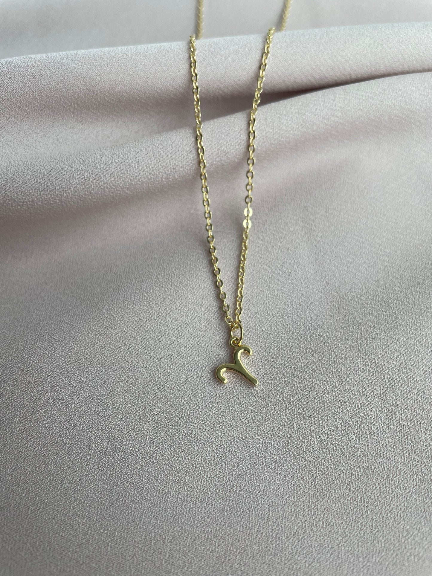 18K Plated Aries Zodiac Necklace