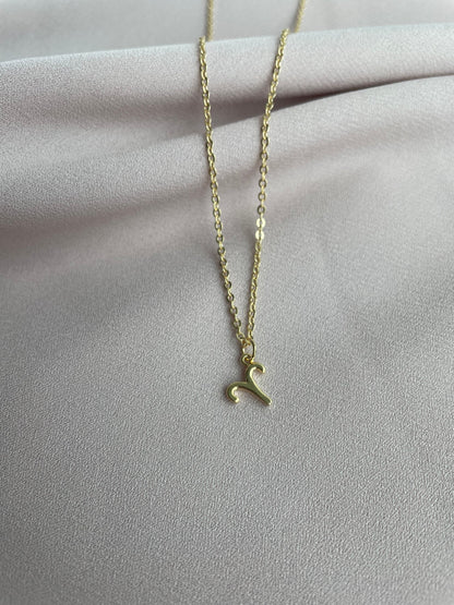 18K Plated Aries Zodiac Necklace