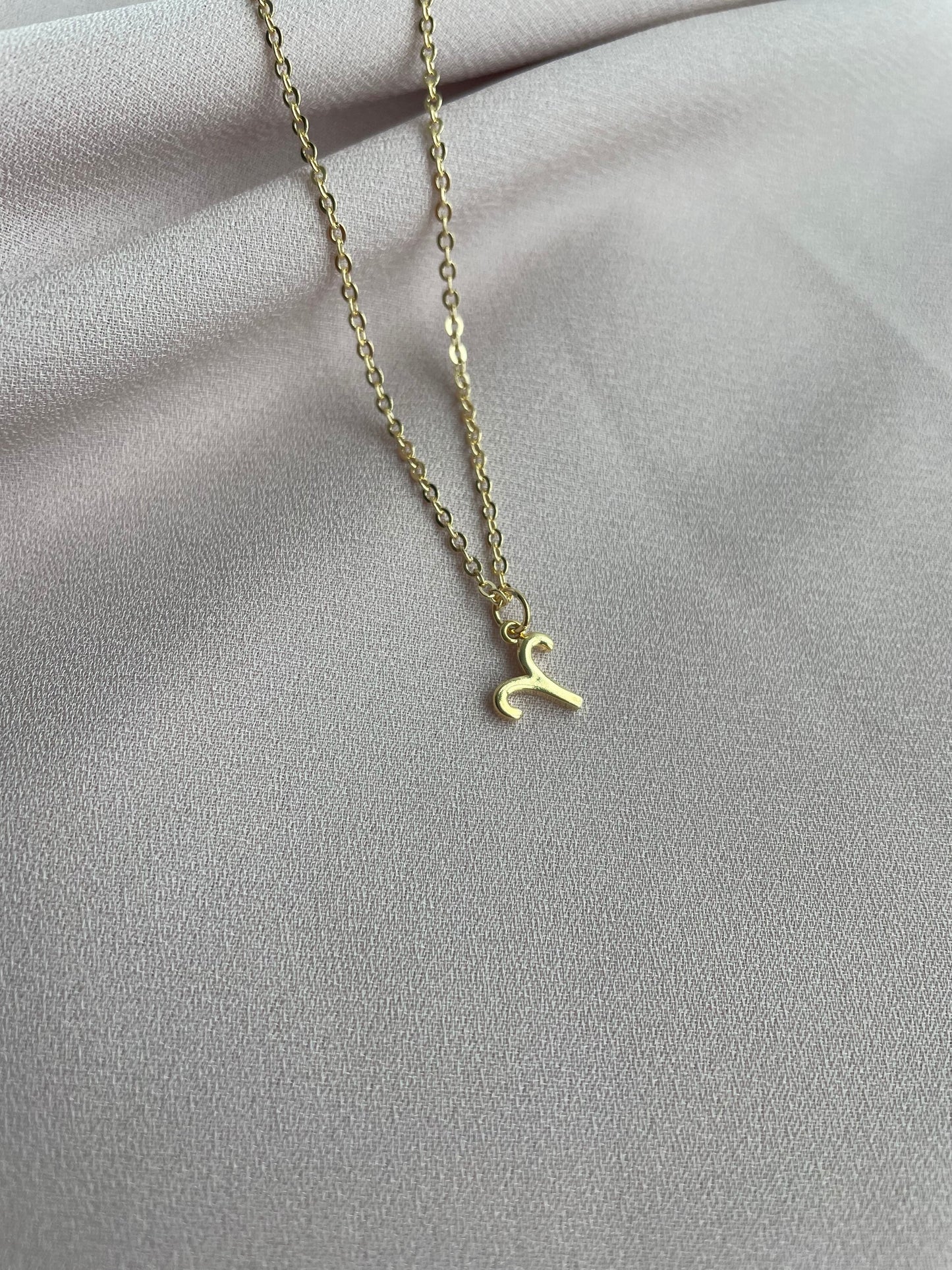 18K Plated Aries Zodiac Necklace